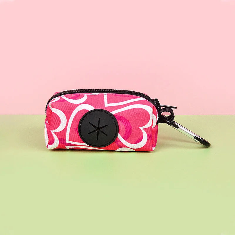 TidyTrot Dog Poo Bag Holder & Dispenser - Leash-Attached Waste Bag Pouch for Walks & Hikes