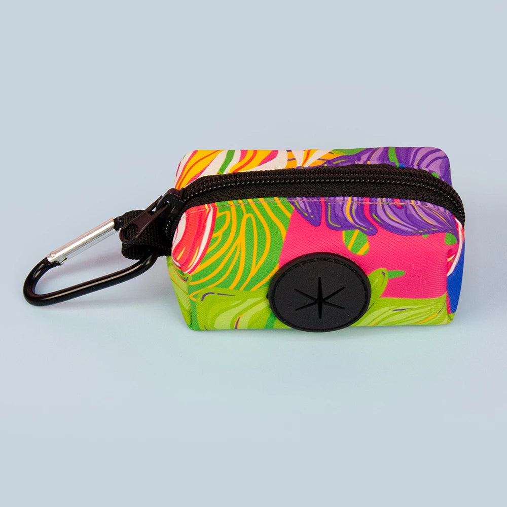 TidyTrot Dog Poo Bag Holder & Dispenser - Leash-Attached Waste Bag Pouch for Walks & Hikes