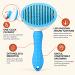 One-Touch Self-Cleaning Pet Grooming Brush
