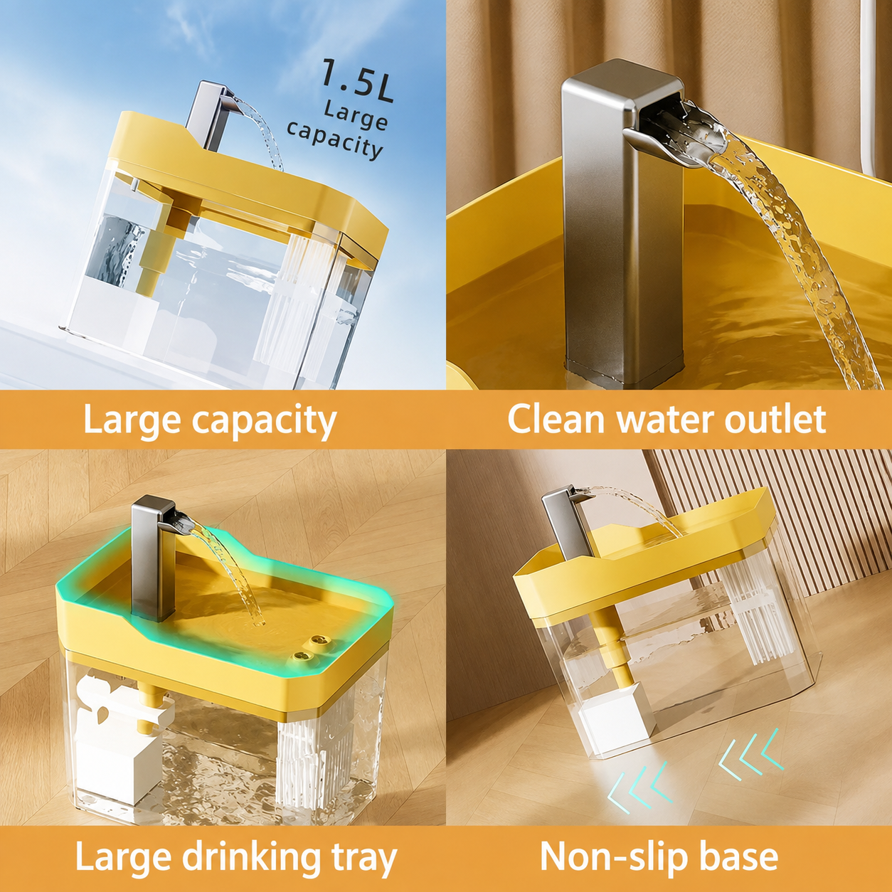 WhiskerFlow™ Automatic Filtered Cat Water Fountain