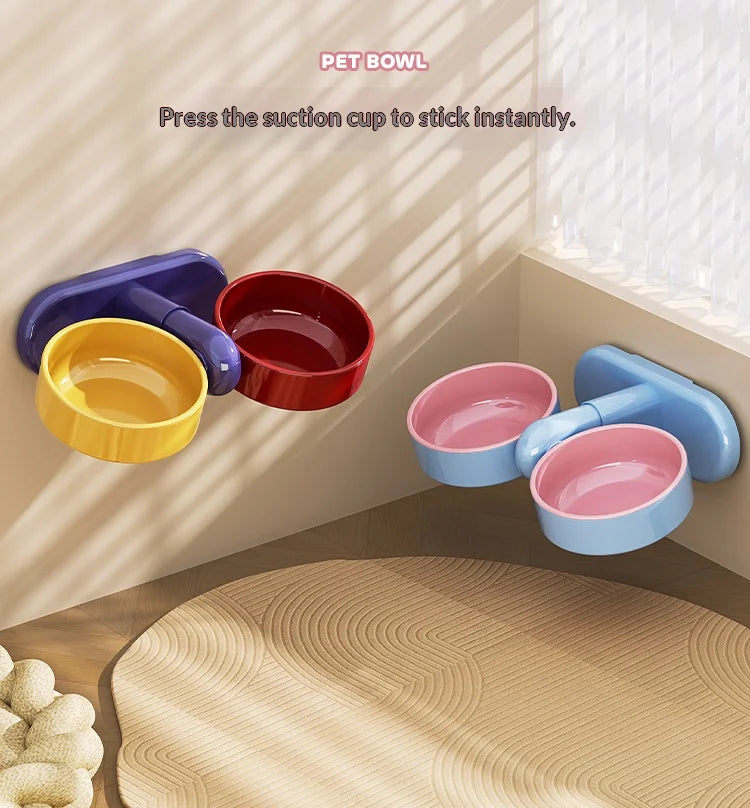 Height-Adjustable Tip-Resistant Pet Bowl