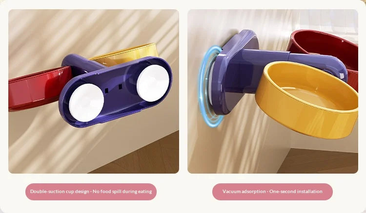 Height-Adjustable Tip-Resistant Pet Bowl
