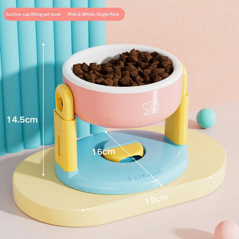 Height-Adjustable Tip-Resistant Pet Bowl