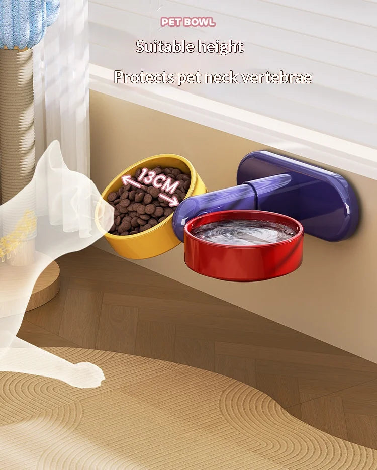 Height-Adjustable Tip-Resistant Pet Bowl