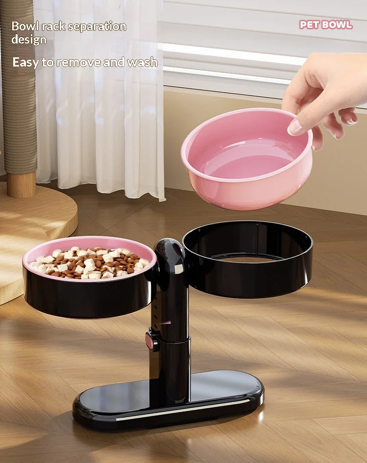 Height-Adjustable Tip-Resistant Pet Bowl