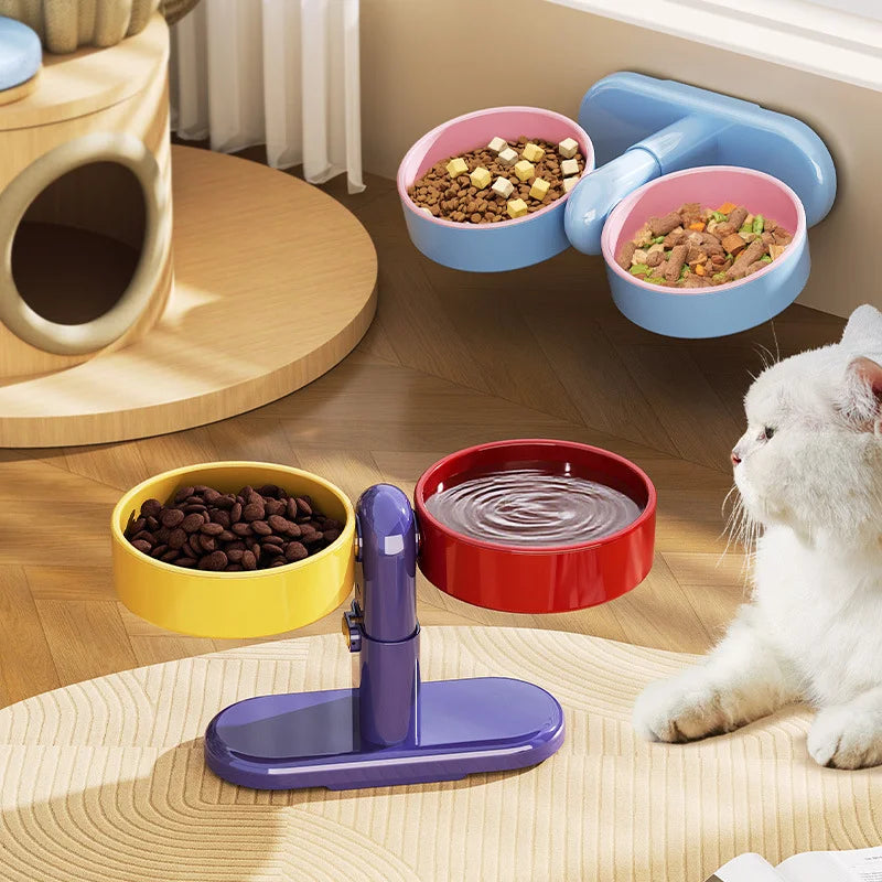 Height-Adjustable Tip-Resistant Pet Bowl