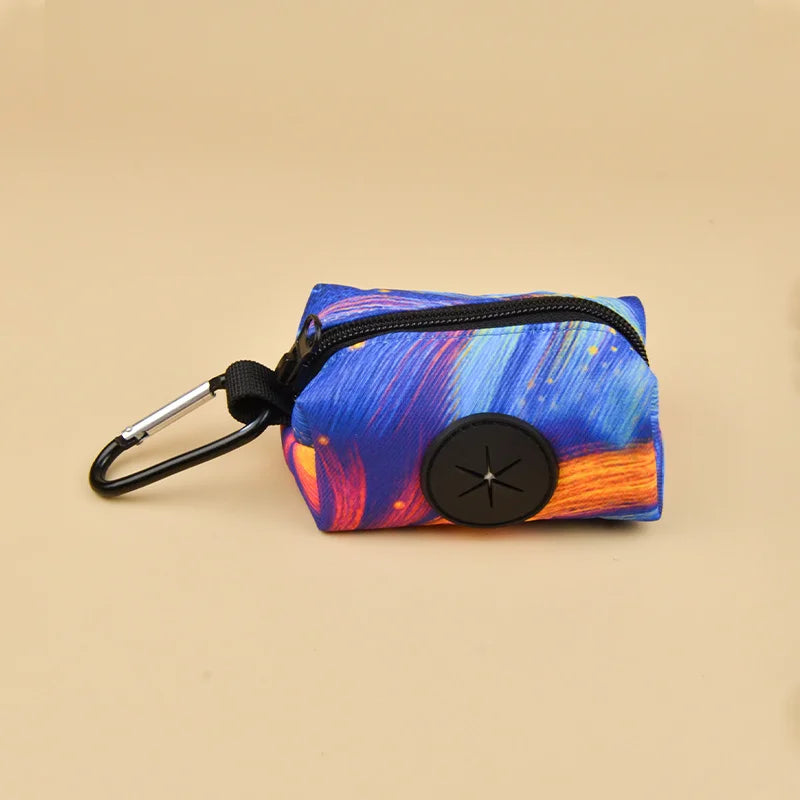 TidyTrot Dog Poo Bag Holder & Dispenser - Leash-Attached Waste Bag Pouch for Walks & Hikes