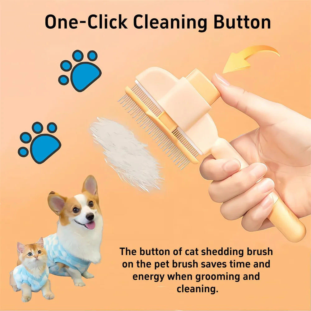 PawPress™ One-Touch Grooming Brush