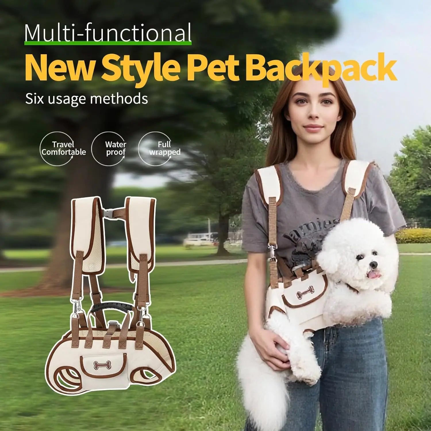 Jusenda Hipipet Pet Adjustable Front Carrier Backpack