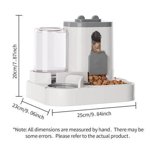 EverBowl Automatic Gravity Food and Water Dispenser for Cats & Dogs - Large-Capacity 2-in-1 Feeder Set