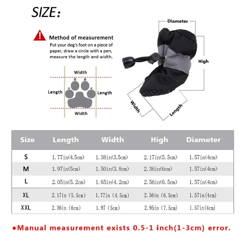 Cozy Non-Slip Puppy Boots (Set of 4)
