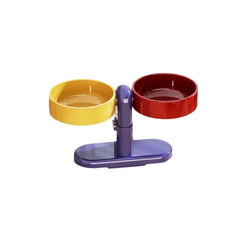 Height-Adjustable Tip-Resistant Pet Bowl