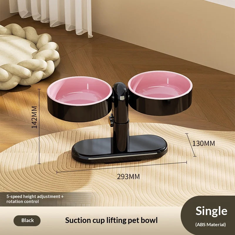 Height-Adjustable Tip-Resistant Pet Bowl
